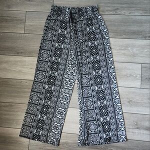 Black and White Geo Patterned Pants